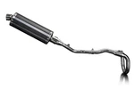 Delkevic Full Exhaust With 14 Inch Oval Carbon Fiber Muffler For KLX230S. Fixed Price $389.99.