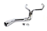 Flt Offset Megaphone 2:1 1-3/4 Inch Exhaust Chrome With For Harley-davidson. Fixed Price $290.99.