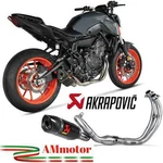 Complete Exhaust Akrapovic Yamaha MT-07 2016 For Motorcycle Racing Line Carbon. Fixed Price $1280.00.