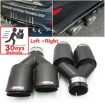 2PCS 2.5" Inlet Akrapovic Real Carbon Fiber Dual Exhaust Tip End Pipe OD3.5". Fixed Price $161.69.