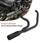 2-INTO-1 Big Bore Full Exhaust System For Harley M8 Softail Fat Street Bob 18-UP. Fixed Price $549.99.