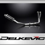 Full Exhaust With 9 Inch Oval Carbon Fiber Muffler For CB750 Hornet. Fixed Price $449.99.
