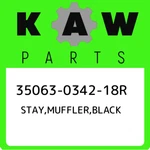 35063-0342-18R Kawasaki Stay,muffler,black 35063034218R, New Genuine Oem Part. Fixed Price $78.95.