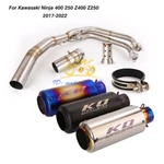 Full System Exhaust Front Mid Pipe Muffler For Kawasaki Z400 Ninja 2017-2022. Fixed Price $148.31.