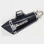 Akrapovic Nut Black Sport Silencer Universal Fit Motorcycle Exhaust Muffler Pipe. Fixed Price $142.00.