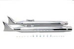 M8 Chrome Fishtail Muffler Set For Harley-davidson. Fixed Price $237.99.
