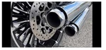 Tab Performance Softail Short Chrome Exhaust Pipes Zombie (loud) Baffles #2038. Fixed Price $324.95.