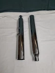 New Rush Chrome Performance Slip On Mufflers 2" Baffle Straight Part# 16403-200. Fixed Price $189.99.