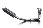 Full Exhaust With 14 Inch Oval Carbon Fiber Muffler For CB750 Hornet. Fixed Price $479.99.