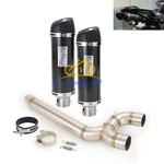 For Yamaha FZ6N FZ6S 2004-2011 Exhaust System Mid Link Pipe Carbon Mufflers. Fixed Price $207.12.