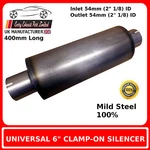 6" 12" Clamp On Mild Steel Silencer Exhaust Box Body, 1/8 (54MM) Bore. Fixed Price $61.92.