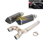 Slip On For Yamaha FZ6N FZ6S Exhaust System Mid Link Pipe Tail Muffler 370MM. Fixed Price $185.22.
