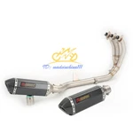 For Triumph Trident 660 Tiger Exhaust Front Link Pipe Slip Tip Mufflers. Fixed Price $291.99.