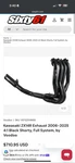 Voodoo Exhaust ZX14R 2006-2024 2025 Kawasaki 4:1 Full System Shorty Black. Fixed Price $650.00.