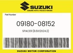 Suzuki Genuine Spacer (8.6X12X24.2) 09180-08152. Fixed Price $8.46.