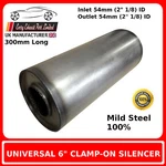 6" 12" Weld On Mild Steel Silencer Exhaust Box Body, 1/8 (54MM) Bore. Fixed Price $57.70.