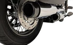 Tab Performance Softail Short Chrome Exhaust Pipes W 2.25" Medium Baffles #2153. Fixed Price $324.95.