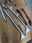 Bassani 33 Inch Fishtail True Dual Exhaust - Chrome Twin Cam Softail. Fixed Price $1000.00.