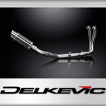 Full Exhaust With 8 Inch Round Carbon Fiber Muffler For CB750 Hornet. Fixed Price $479.99.