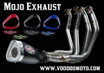 Voodoo 4 Into Mojo Race Exhaust Suzuki Hayabusa GSX1300 1999-2026 Black. Fixed Price $1085.99.