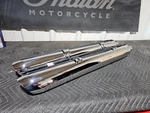 Indian Motorcycle Stock Touring Mufflers Exhaust Chrome 1263260-156 1263259-156. Fixed Price $120.00.