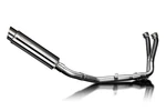 Full Exhaust With 14 Inch Round Stainless Steel Muffler For CB750 Hornet. Fixed Price $459.99.
