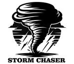 Storm Chaser Weather Design Tornado Hurricane Two 5" Black Vinyl Decals. Fixed Price $6.98.
