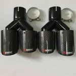 2PCS ID:2.5" (63MM) OD:3.5" (89MM) Akrapovic Carbon Fiber Exhaust Tip Dual Pipe. Fixed Price $160.99.