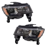 Fits 2017-2021 Grand Cherokee Headlight W/ Black Bezel Set 68266647AF CH2502309. Fixed Price $216.20.