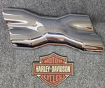 Vance & Hines Power Duals Chrome Exhaust Front Heat Shield D574HC. Fixed Price $125.00.